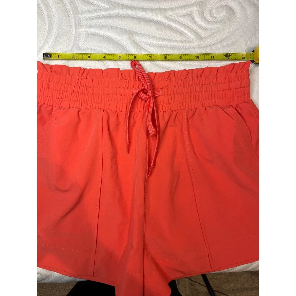 No Boundaries Girls Coral Orange Smocked Waist Athletic Shorts‎ Size M 7-9